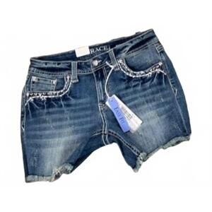 NEW GRACE IN LA women's easy fit jean shorts in blue